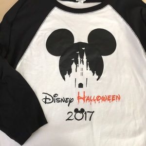 Disney T Shirt Halloween 2017 Baseball Ringer M Medium Raglan Unisex Mens Womens